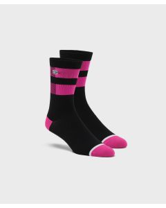 100% FLOW Performance Socks - Black/Fluo Pink