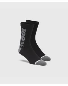 100% RHYTHM Merino Wool Performance Socks Black / Grey