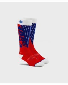 100% TORQUE Comfort Moto Socks Red / Blue