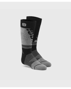 100% TORQUE Youth Moto Socks Black / Grey