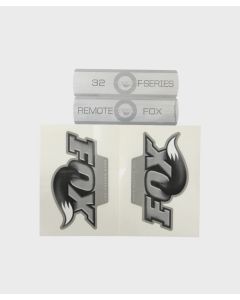 FOX Fork F-S Remote B/W Decal Kit Titanium 2010