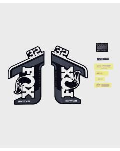 FOX Fork 32 Rhythm Decal Kit: P-S Grey Logo 2021