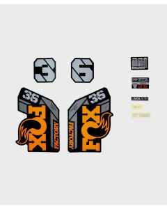 FOX Fork 36 Decal Kit: F-S 26" Orange Logo Matte Black 2021