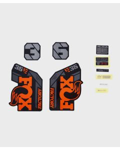 FOX Fork 36 Decal Kit: F-S E-Bike+ Orange Logo Shiny Black 2021