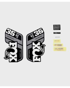 FOX Fork 36 Decal Kit: P-S E-Bike+ Grey Logo Matte Black 2021
