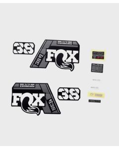 FOX Fork 38 Decal Kit: P-SE E-Bike+ Grey Logo Matte Black 2021