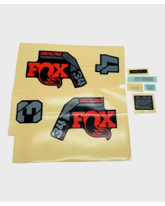 Fox Fork 34 SC Decal Kit: F-S Orange/Black Logo Shiny Black 2022