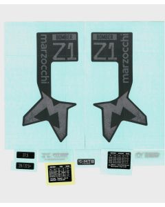 Marzocchi Fork Bomber Z1 Air & Coil/Bomber/ E-Tuned Decal Kit:  Neutral Matte