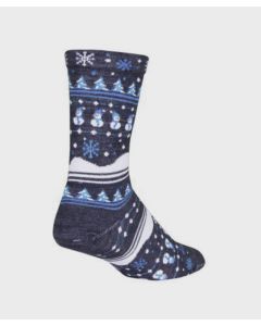 SockGuy Xmas Winter Sweater Blue Wool Socks