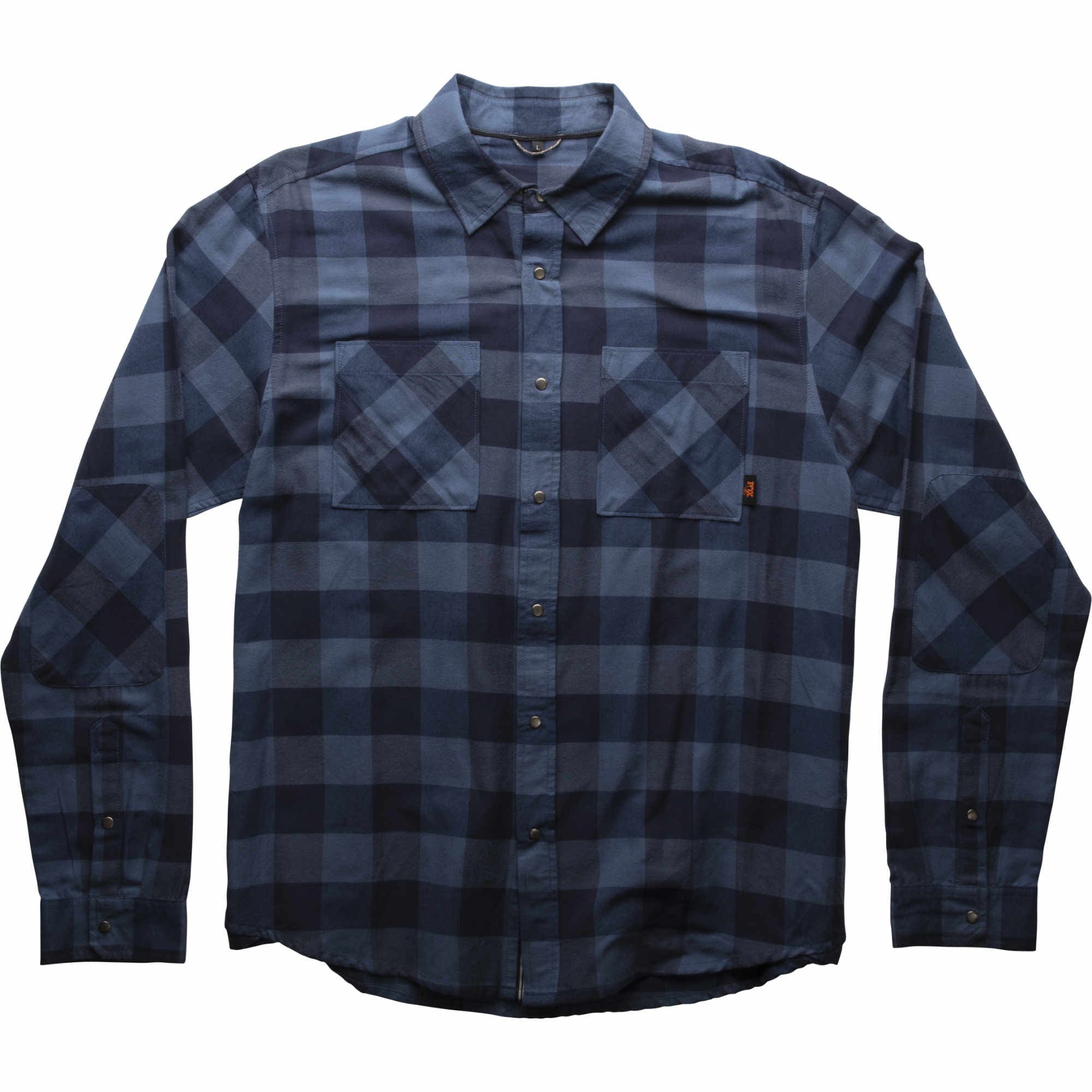 Fox Heavyday Long Sleeve Flannel Shirt Blue / Tan S | Silverfish UK